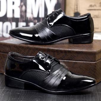 Tokohjo Harga New Fashion Pria Sepatu Oxford Pakaian Bisnis Kasual Sejuk Sepatu Kulit Hitam Online Terbaik