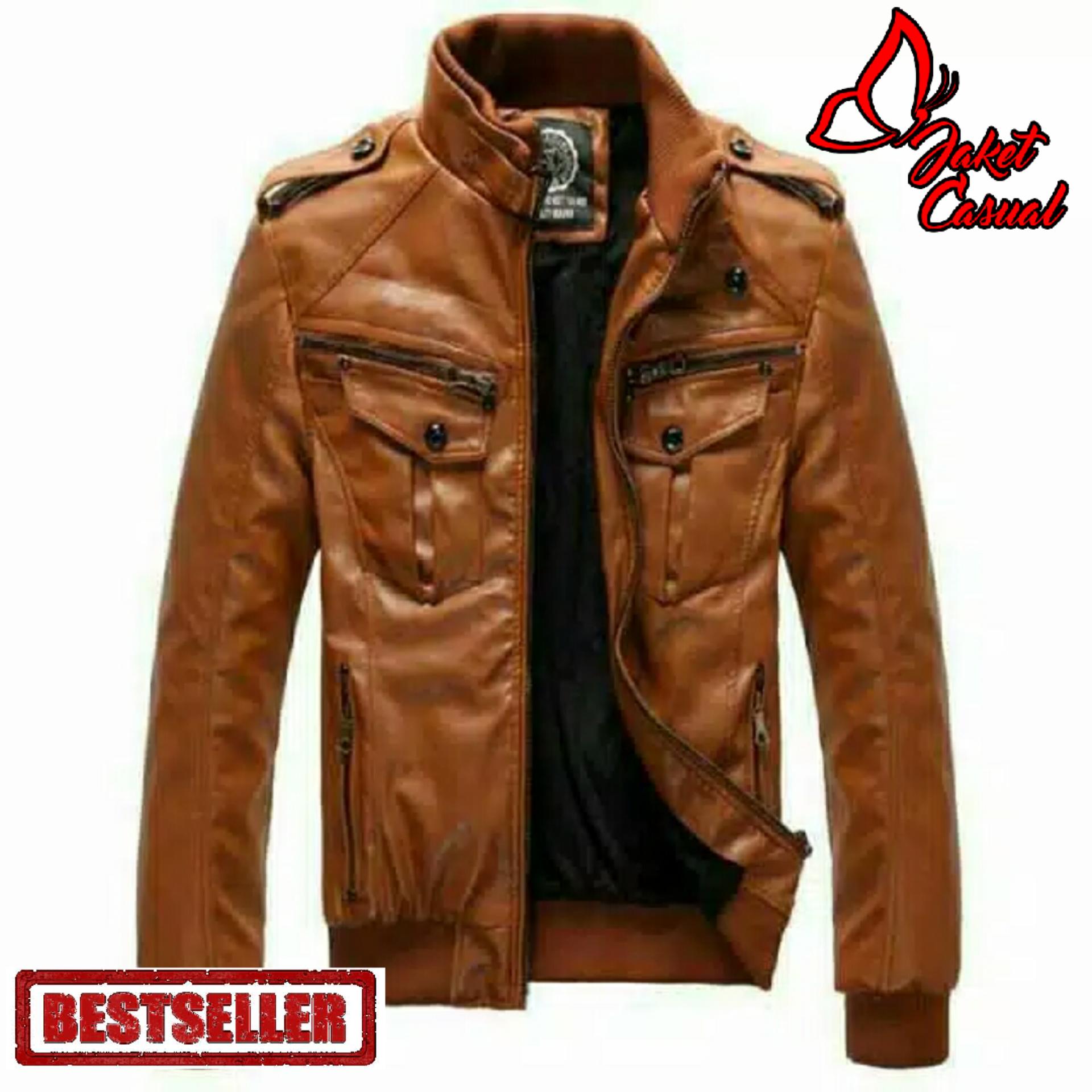 New Jaket Police Army / Jaket Kulit Motor / Jaket Pria