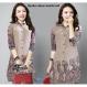 Gambar Nicer Tunik Kyoko Batik Coklat list Red