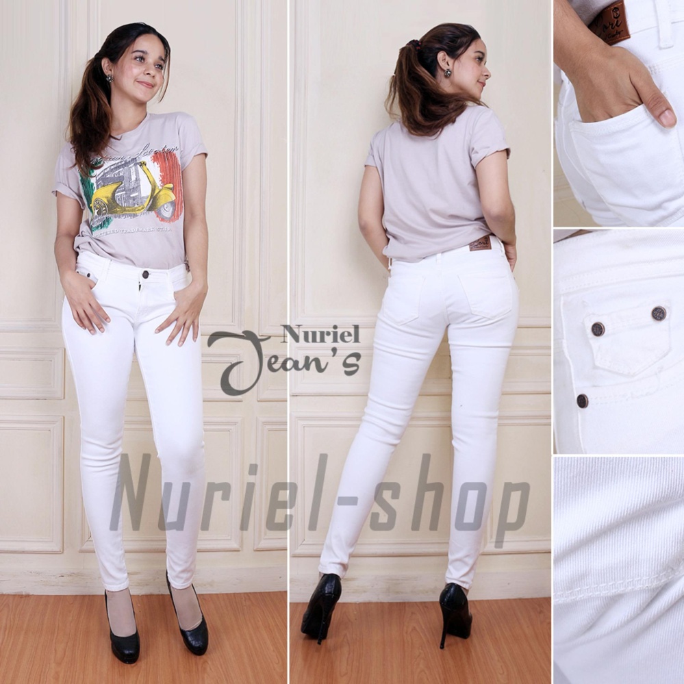 Nuriel  Jeans – Celana Jeans Wanita – Premium Quality – Street Putih
