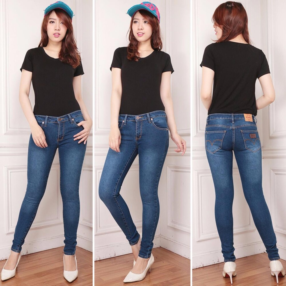 Nusantara Jeans Celana Panjang Wanita Model Skinny Street Berbahan Denim Bagus Jahitan Rapi Murah - bLIZ
