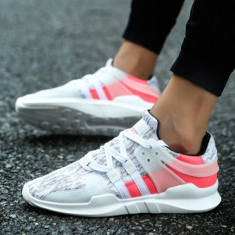 Pasang laki-laki Korea Fashion Style laki-laki pasang sepatu semangat sepatu sneaker (Abu-abu) Pasang laki-laki Korea Fashion Style laki-laki pasang sepatu semangat sepatu sneaker (Abu-abu)