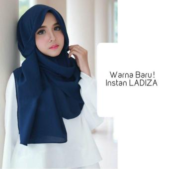 Gambar Pashmina Jilbab Instan Amira Instan Ladiza Hijab Instan Amira Biru Navy