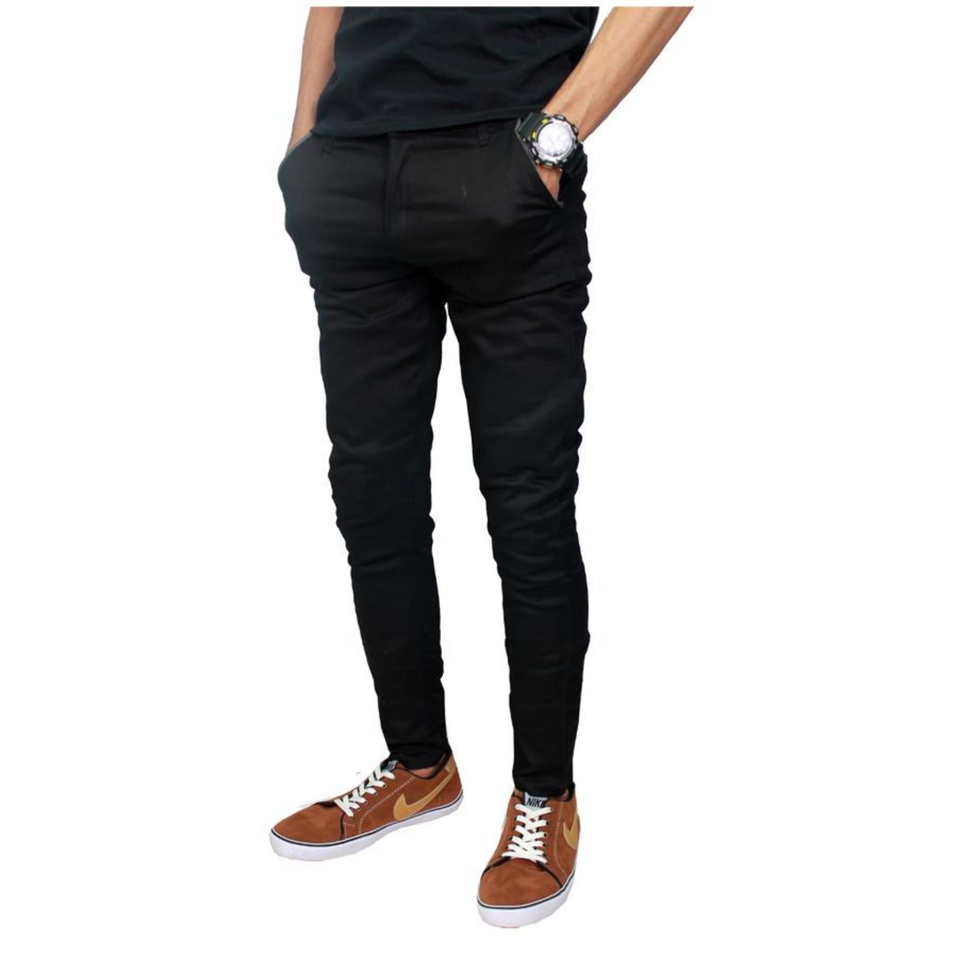 Pieter Jackson - Chino Celana Man Skinny Panjang (Hitam) Best Seller