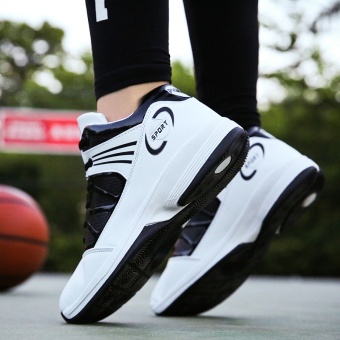 PINSV Pria Basket Sepatu Sneaker Tren A Basket Sport Boots - Putih Pebruari 2019 - 3 PINSV pria basket Sepatu Sneaker tren a basket Sport Boots - putih - 3