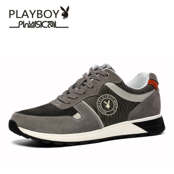 Beli PLAYBOY Tren Musim Dingin Pria Kasual Sepatu Olahraga Sepatu Pria (Model Pria + Abu-abu) Online