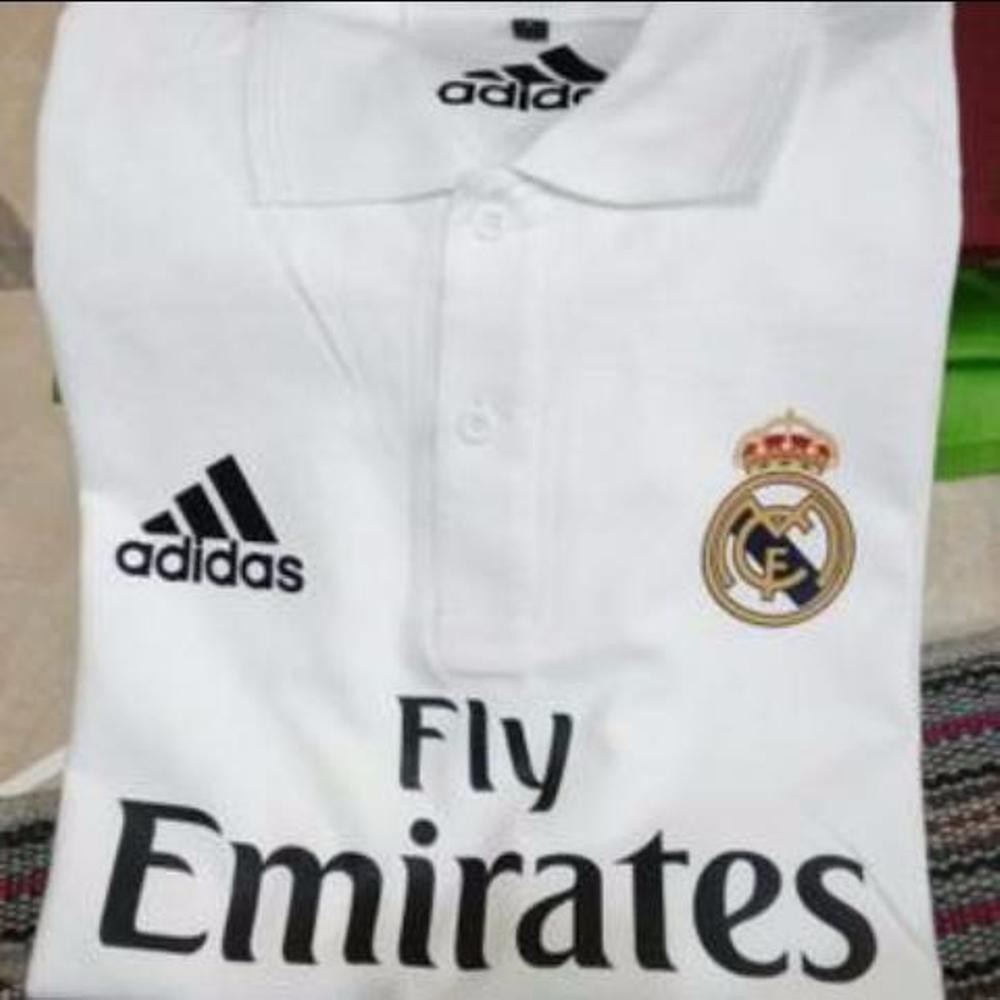 POLO SHIRT KAOS BERKERAH BIG SIZE XXXL REAL MADRID FC