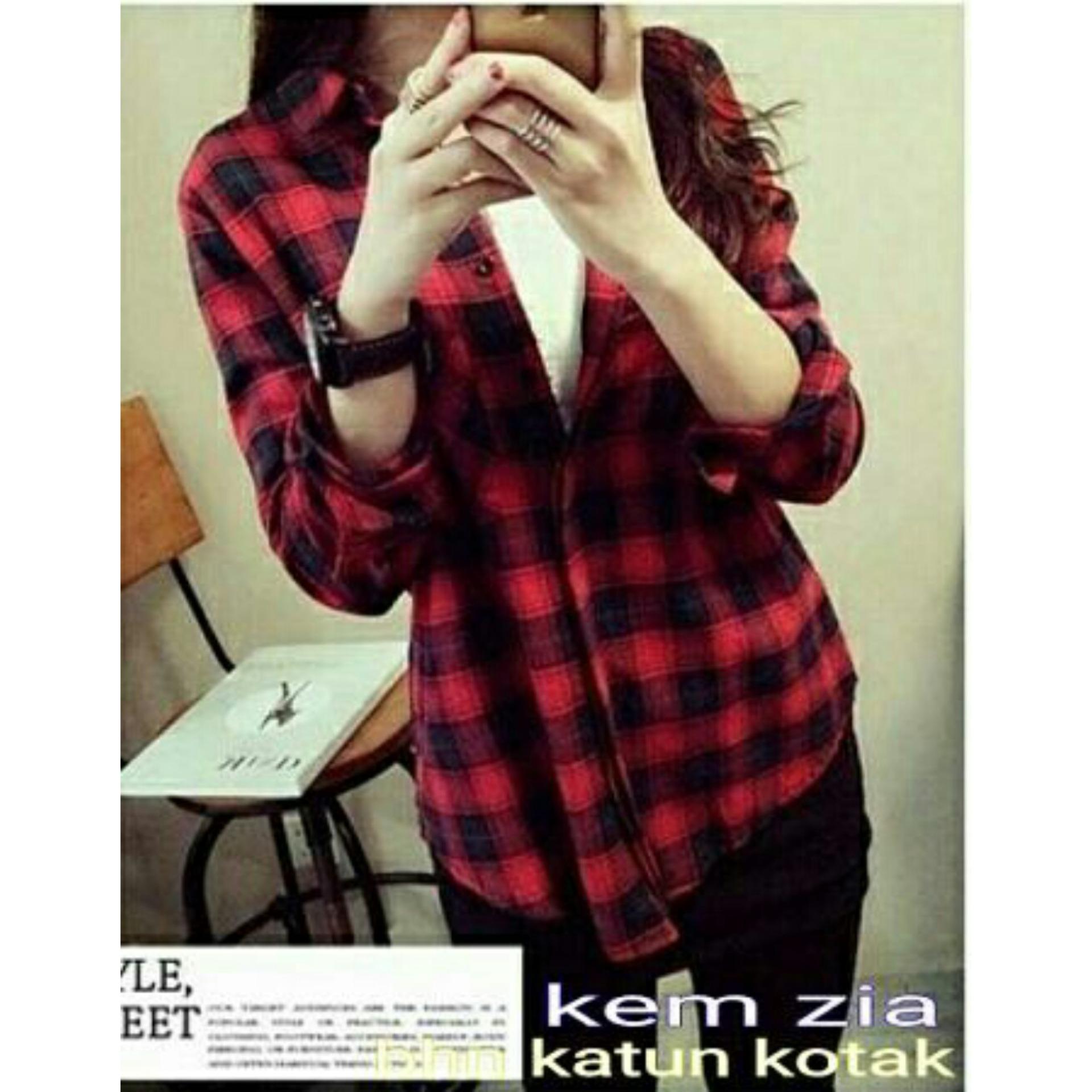 Premierfashionstore Atasan Wanita / Blouse / Kemeja / Sabrina - Kotak