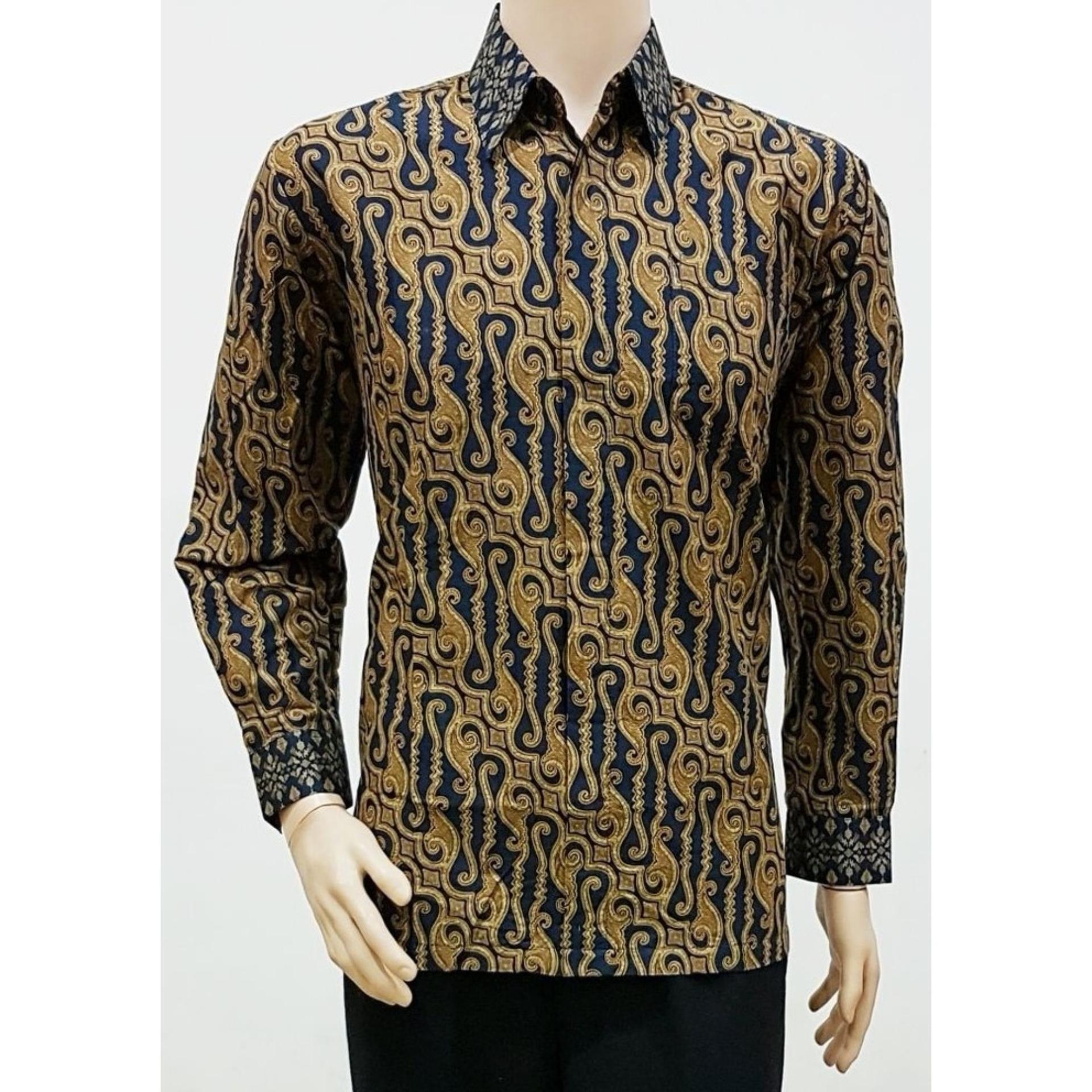 PROMO kemeja batik pria lengan panjang PARANG BATIK PEKALONGAN TERLARIS/TERMURAH