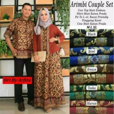 Promosi Arimbi Batik Couple Set Klok ( On mod Coklat) murah