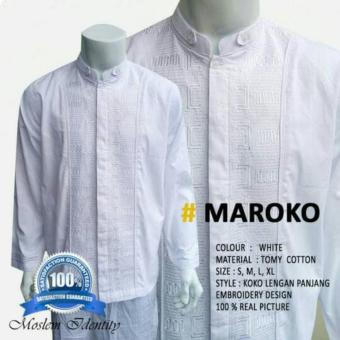Gambar promosi Baju Koko Lengan Panjang, Baju Koko Gaul, Baju Koko Putih  Maroko murah