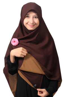 Pure Syaree Hijab Syari Bolak Balik 11 - Coklat Tua