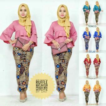 RnB Diamond Ruffle ~ Rok Lilit Batik ~ Blouse dan Rok Lilit Batik