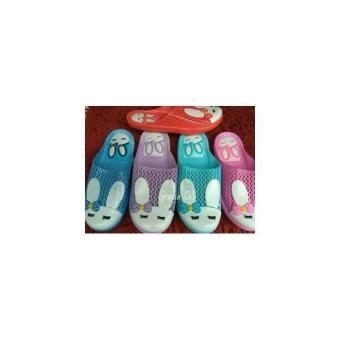 Gambar Sandal Sendal Kop Sepatu Wanita Cewe Karet Rabbit Jelly