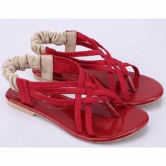 Sandal Sendal Tali Anak Perempuan Cewek Warna Merah CJR CDS 043 CR-Sandal Tali Stylish