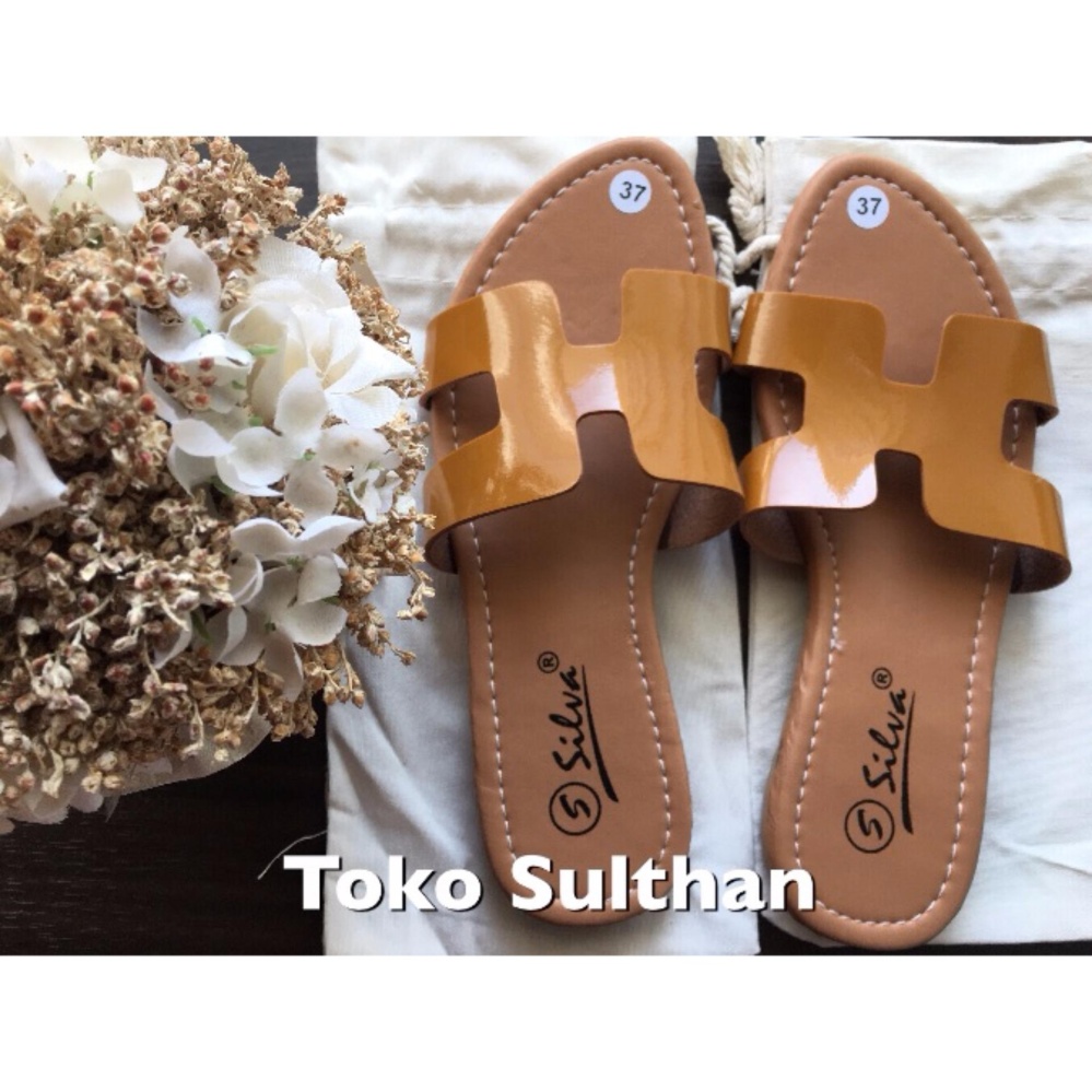 Sandal Teplek Flat Herme - Cream