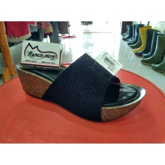 Gambar Sandal Wedges   Calbi JDX 1292   Hitam   Original   Berkualitas   Sandal Wanita