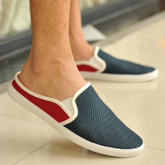 Gambar Sendal Sepatu Slip On Breathable Casual Mens Sandals   Black