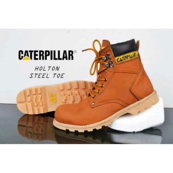 Gambar Sepatu Boots Caterpillar Safety Holtons Brown