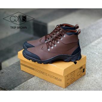 Gambar Sepatu Boots Pria   GOODNES TRIP   Brown