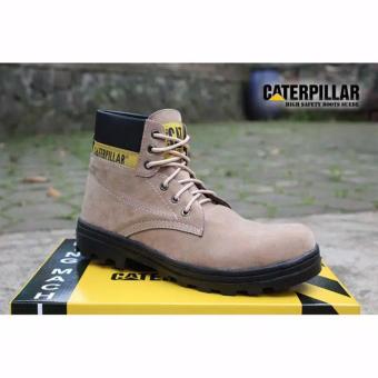 Gambar Sepatu Caterpillar High Safety Boots Cream