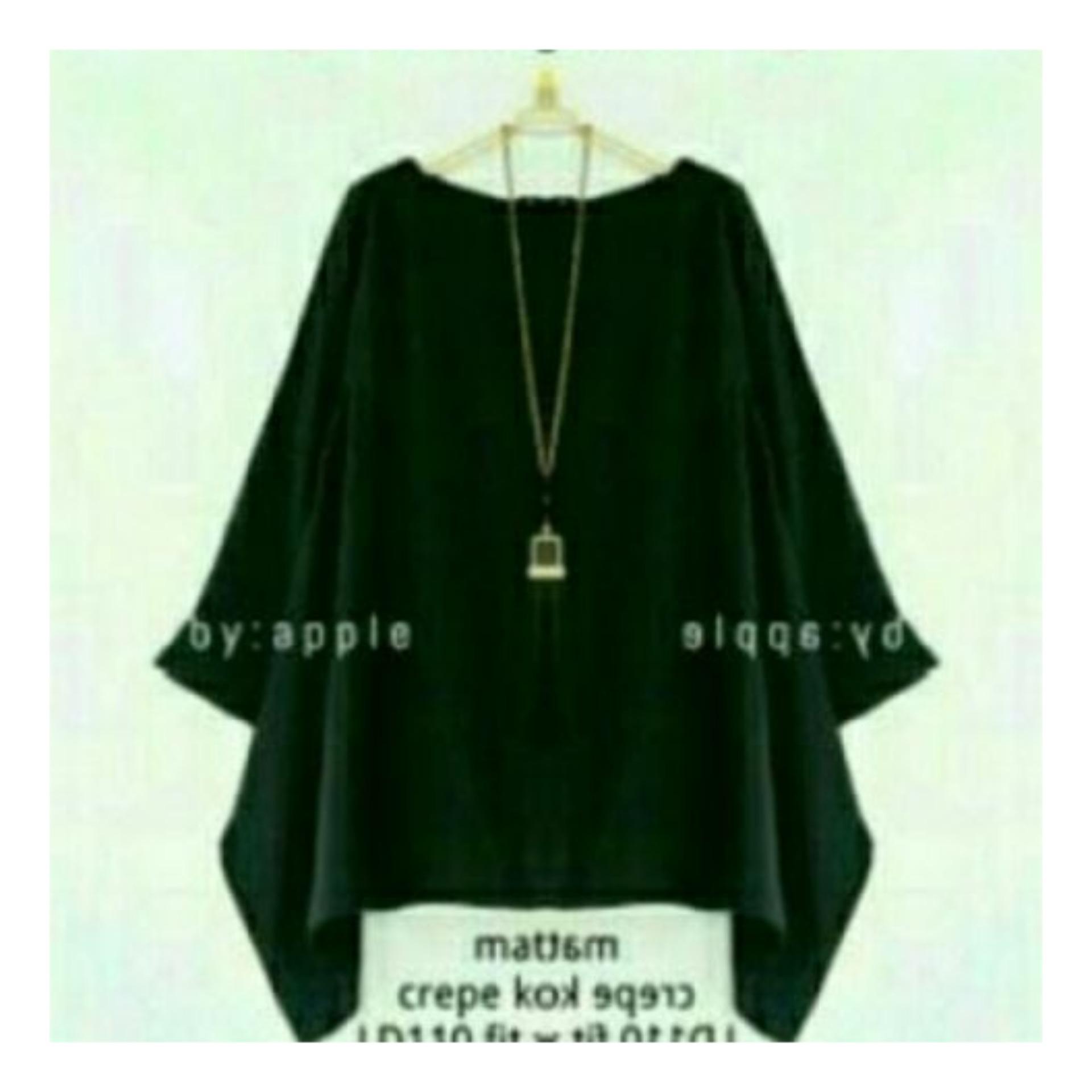 Shining Collection Atasan Blouse Kebaya Cinta Batwing Jumbo-Hitam Shining Collection Atasan Blouse Kebaya Cinta Batwing Jumbo-Hitam