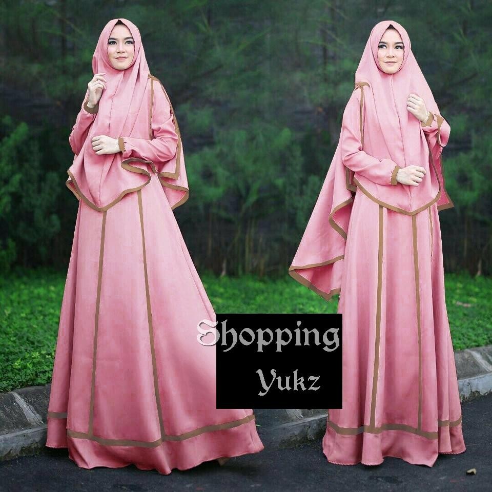 Shopping Yukz Baju Dress Gamis Muslim Syari Wanita NETTA ( Dapat Jilbab ) / Dress Muslim / Gamis Wanita / Baju Muslim / Hijab Muslim / Fashion Muslim / Syar'i Muslim / Syari Muslimah / Dress Muslimah Wanita / Gamis Remaja