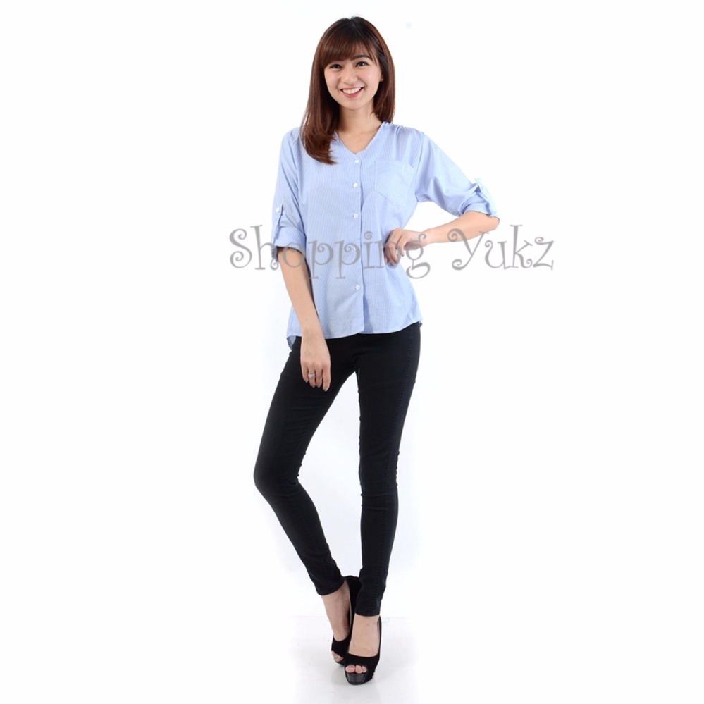 Shopping Yukz Kemeja Wanita Lengan Panjang STRIPE MONALISA - BIRU / Kemeja Formal Wanita / Kemeja Kerja Wanita / Long Hem Wanita / Atasan Wanita / Kemeja Casual Wanita / Kemeja Garis Wanita / Kemeja Salur Wanita / Kemeja Cewek Shopping Yukz Kemeja Wanita Lengan Panjang STRIPE MONALISA - BIRU / Kemeja Formal Wanita / Kemeja Kerja Wanita / Long Hem Wanita / Atasan Wanita / Kemeja Casual Wanita / Kemeja Garis Wanita / Kemeja Salur Wanita / Kemeja Cewek