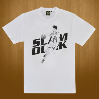 Gambar Slam Dunk laki laki lengan pendek t shirt SD (Merah)