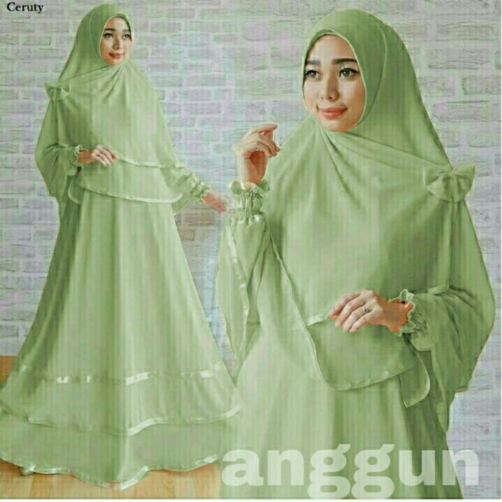 Snowshopkita Dress Muslimah Gamis Syari Anggun - Ungu Muda