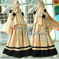 Snowshopkita Dress Muslimah Gamis Syari Ayra - Coksu/Khaki