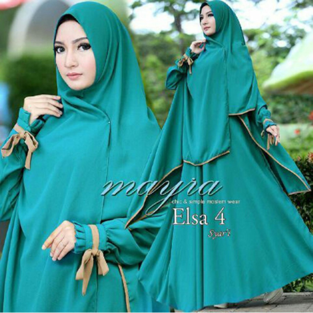 Snowshopkita Dress Muslimah Gamis Syari Elsa New 4 - Grey