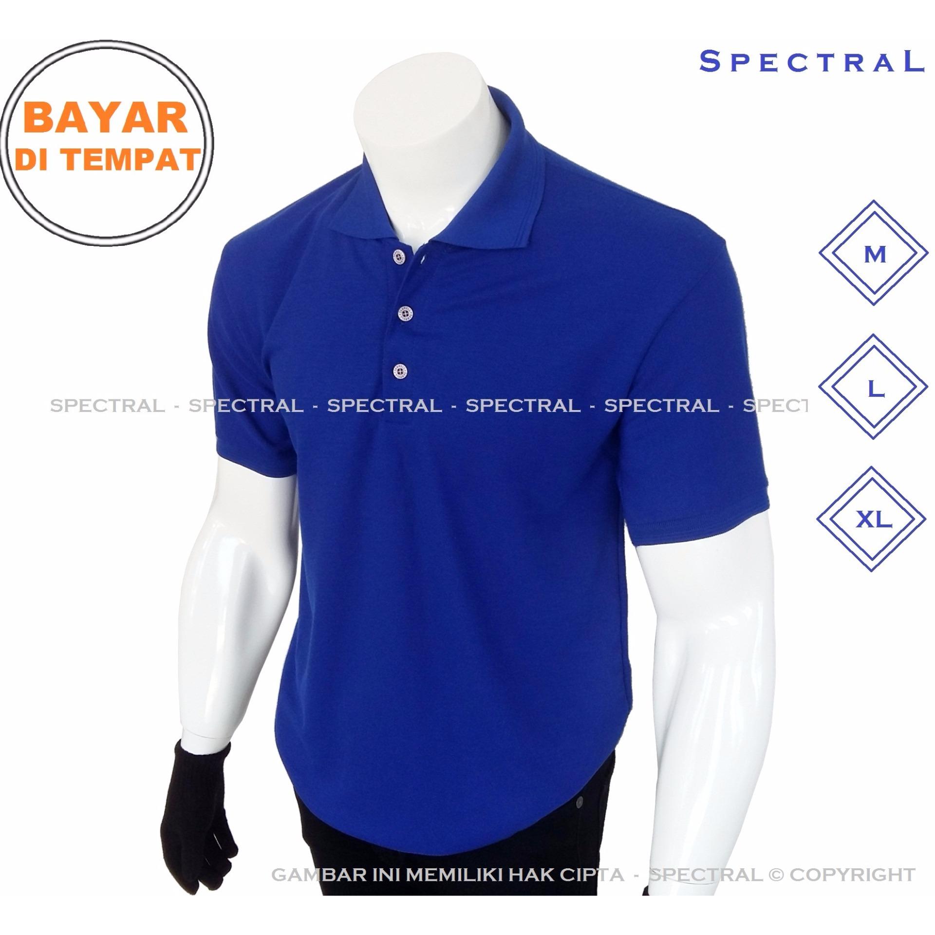 Spectral - Polo Shirt Polos M L XL Lengan Pendek Baju Kaos Kerah Pakaian Berkerah Atasan Pria Wanita Cewe Cowo Lacos Pique Lacost Fashion Simple Keren Simpel Formal Casual Elegan Korean Bagus Murah - Hijau Muda