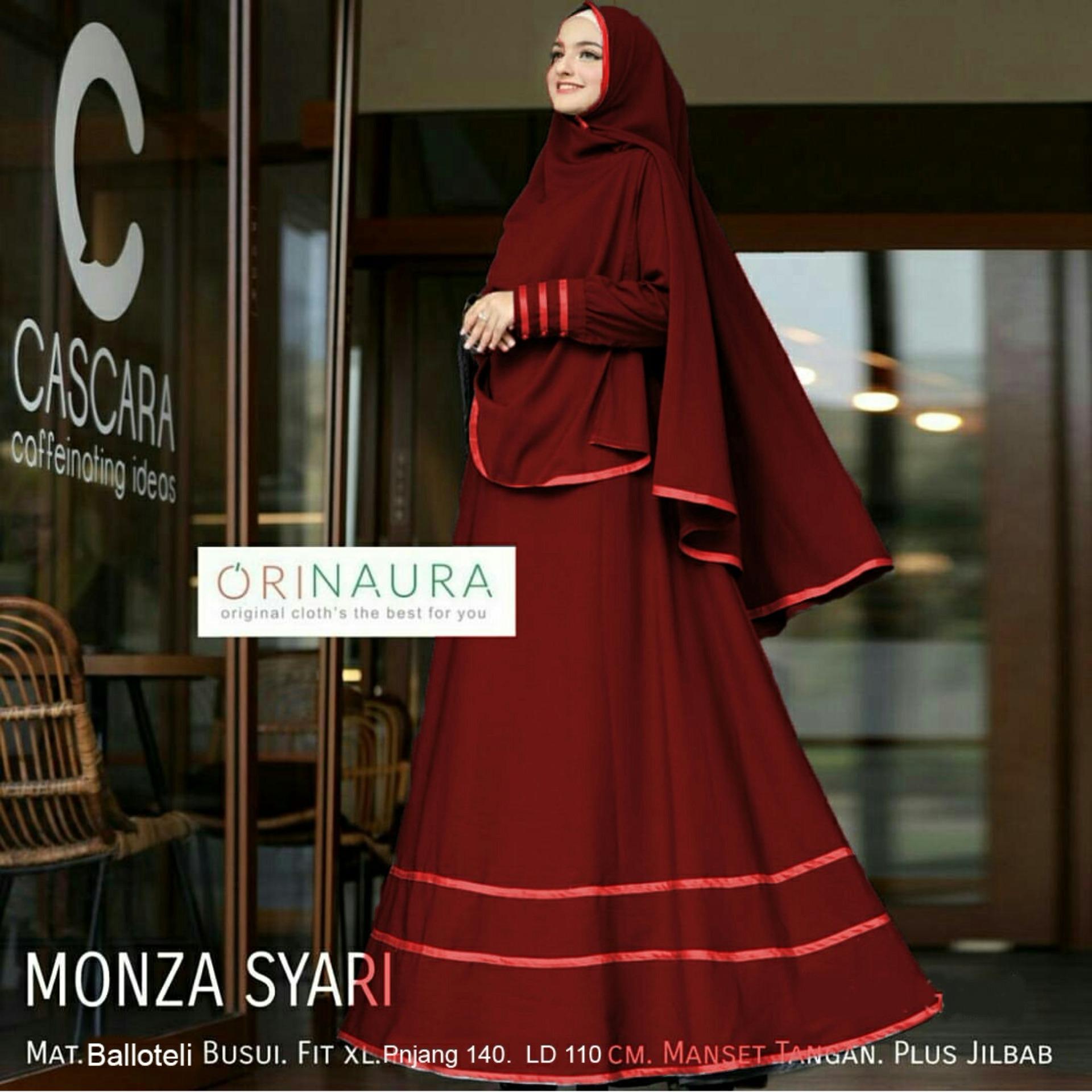 Suki Baju Gamis Muslim Monza  / Dress Muslimah / Hijab Muslim / Gamis Syari’I / Baju Gamis / Fashion Muslim / Setelan Muslim / Hijab Wanita / Baju Muslim / Maxi Gamis / Fashion Muslim / Syari’I