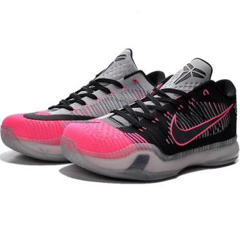 Gambar Summer Sports Sneakers Kobe 10 Elite Low Shoes For Men(Black Pink Grey)   intl