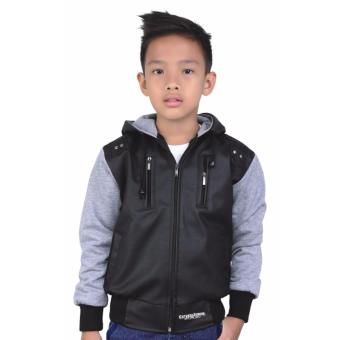 Gambar Sweater Jaket Anak Laki Laki Catenzo Junior CDI 120 Hitam Kombinasi