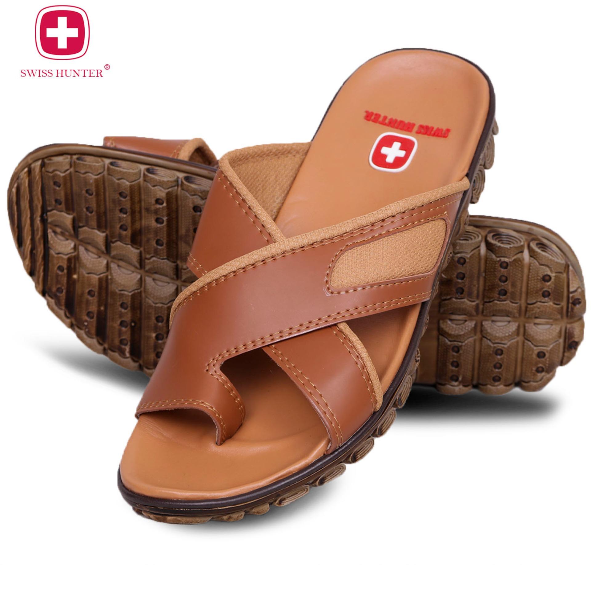 Swiss hunter tactical sandal pria - Mocca