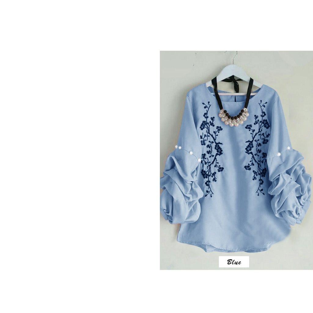 T-OS Atasan Blouse Wanita Adifa Bordir Mutiara T-OS Atasan Blouse Wanita Adifa Bordir Mutiara