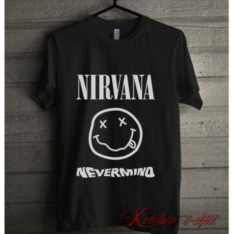 Gambar T shirt   Kaos Band NIRVANA ( Hitam )