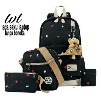 Tas Ransel Wanita 3in1 / Laptop Love Model lestari Fashion TRW 006Black