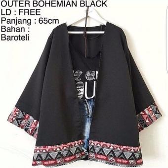 Gambar Terlaris Pakaian Wanita Cardigan Outer Bohemian Black