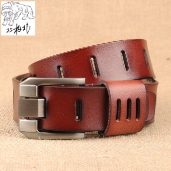 Gambar The hollow men s fashion leather belt breathable Jeans BeltMetrosexual belt   intl