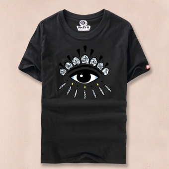 Gambar Tide merek di Eropa dan Amerika lengan pendek penuh kasih lengan pendek kemeja t shirt (Men in Black mata besar)