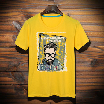 Gambar Tide merek Jepang musim panas asli lengan pendek t shirt (Paman kuning T)