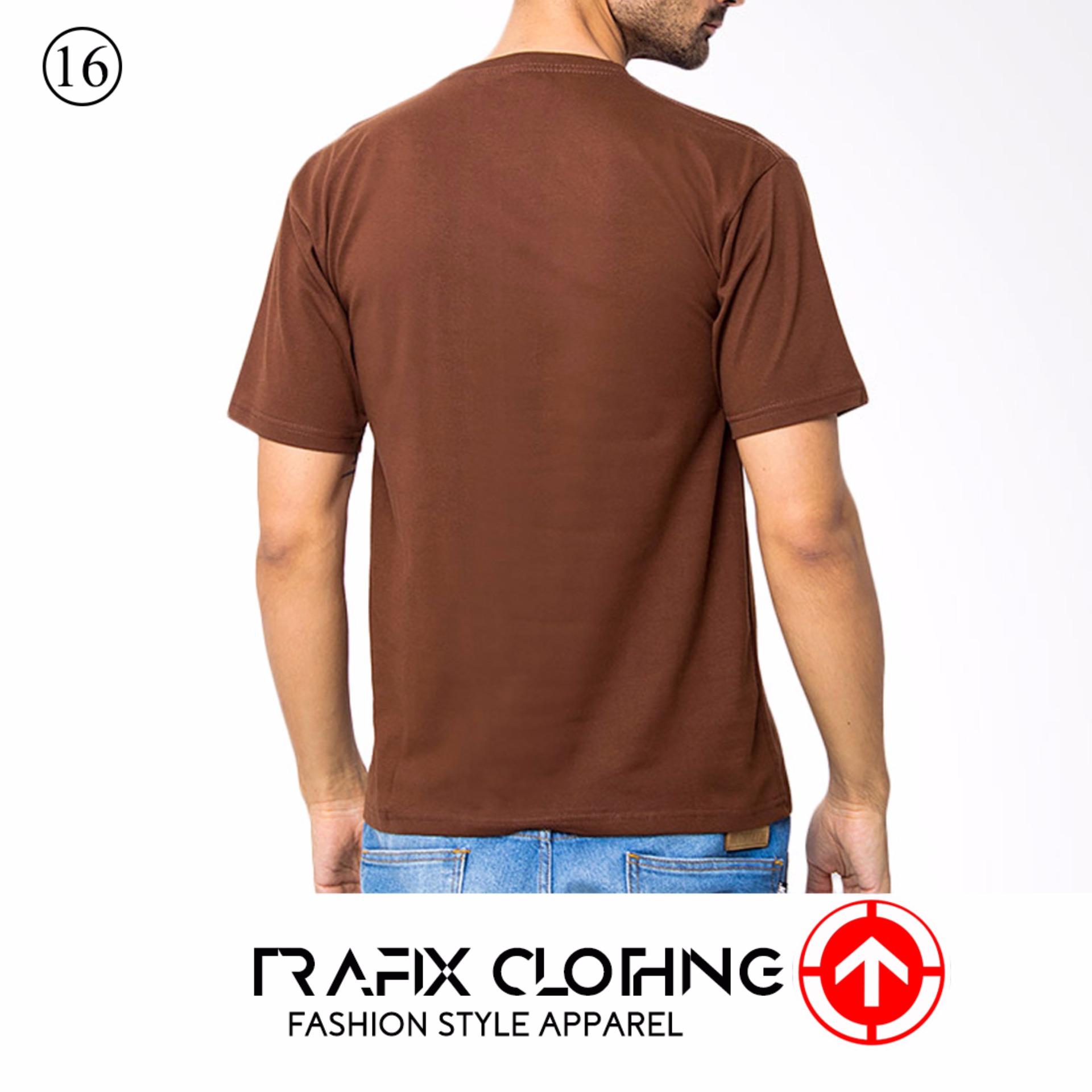 Trafix Kaos  Polos  Pria Premium T Shirt Polos  Merah Maroon 