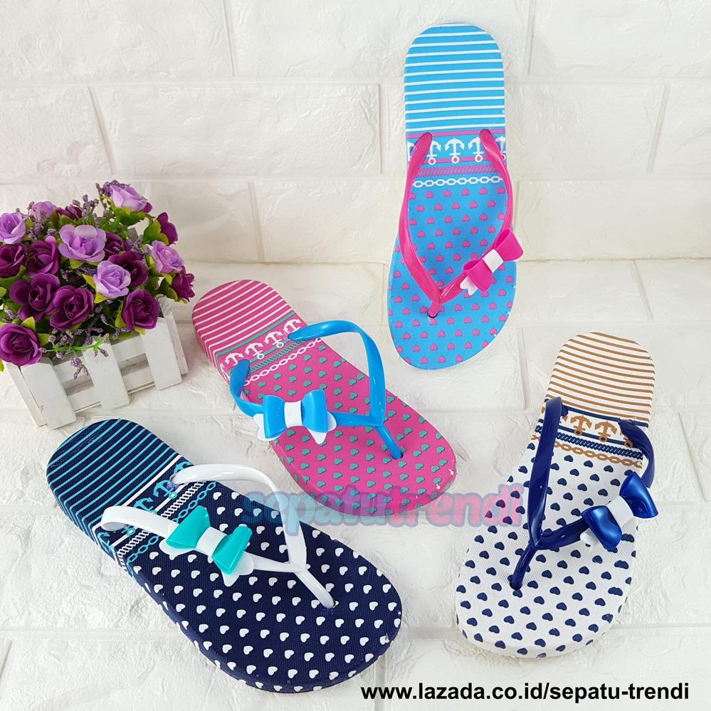 Trendi Sandal Jepit Jelly Wanita Pita WARNA DIKIRIM RANDOM JANGKAR