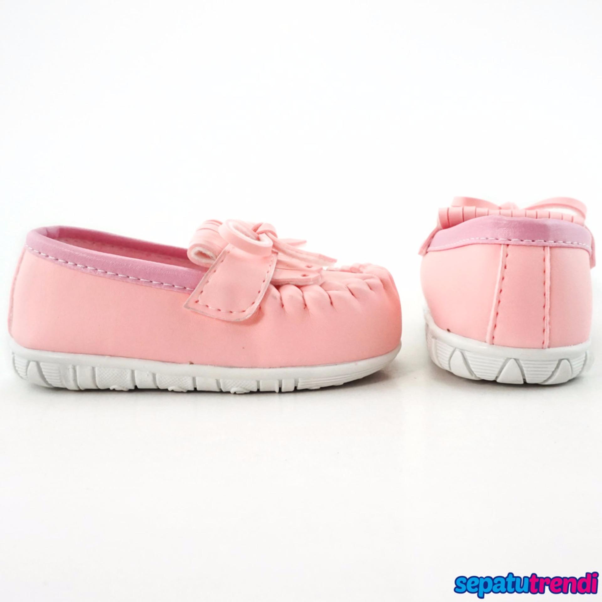 TrendiShoes Sepatu Anak Bayi Perempuan Pita Elegan JVNRJT - Pink .