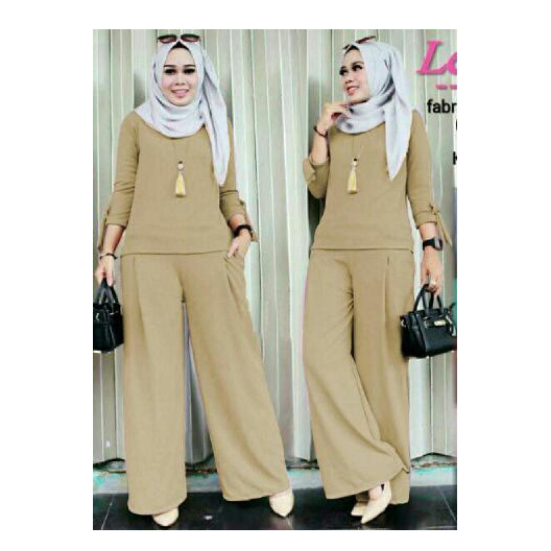 trendshopee Set 2in1 Atasan dan Kulot Leviva [COKSU]