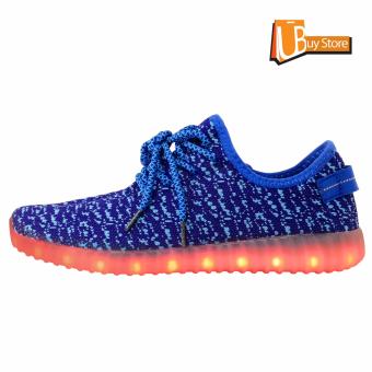 Ubuy LED Light Lace Up Sepatu Luminous Sportswear Sneaker Luminous Unisex Sepatu Casual (biru) Maret 2019 - 2 Ubuy LED Light Lace Up Sepatu Luminous Sportswear Sneaker Luminous Unisex Sepatu Casual (biru) - 2