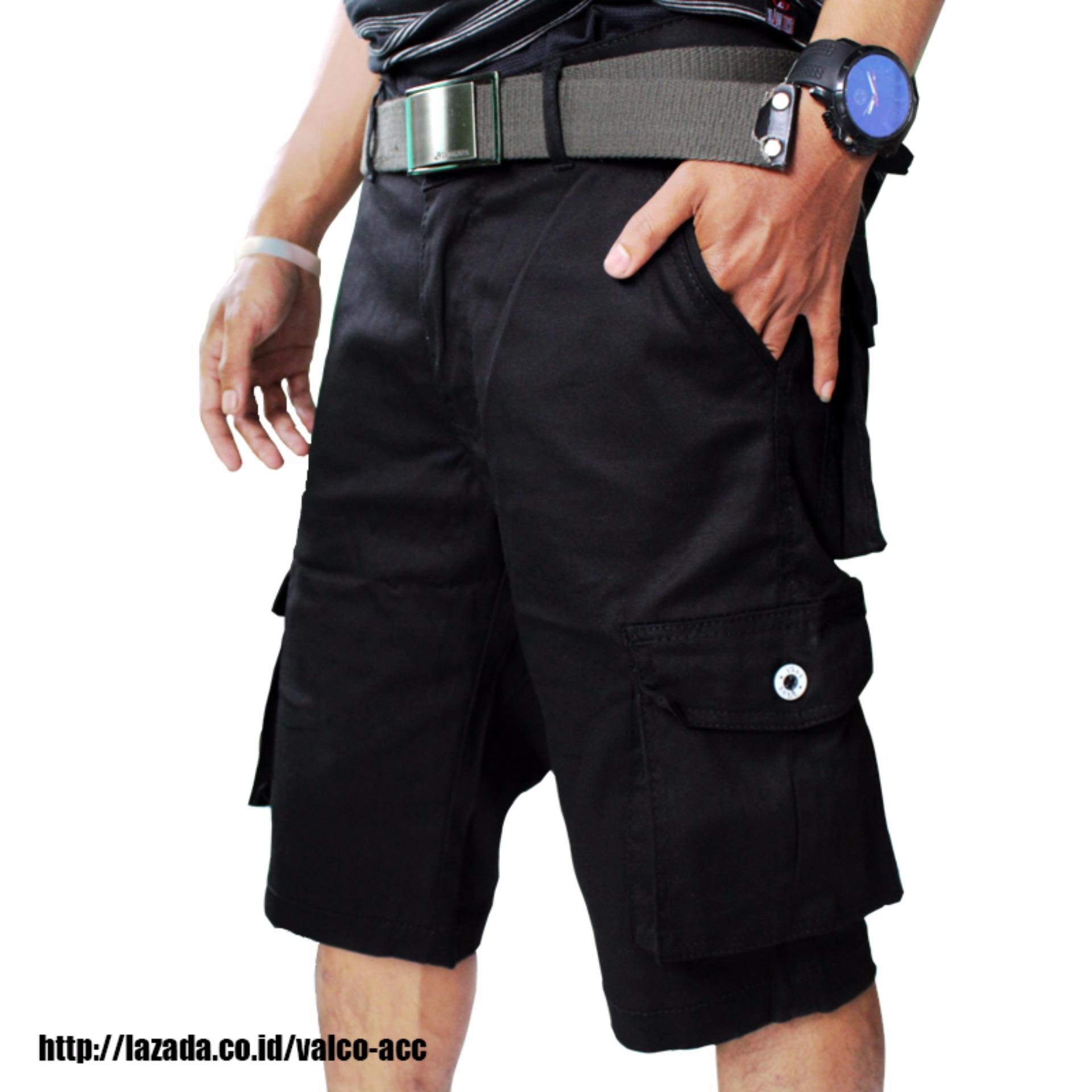Valco Celana Cargo Panjang Pria - Hitam